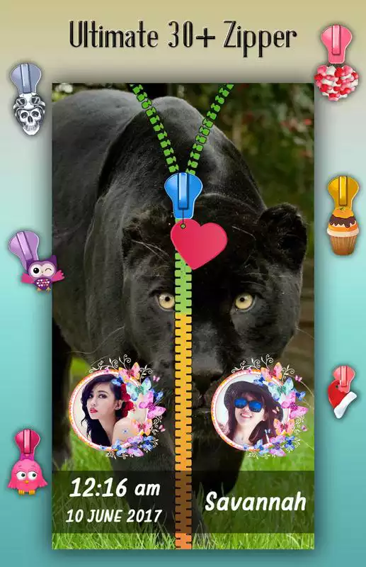 Play Black Panther Zipper Lock Screen