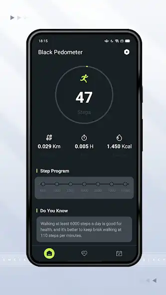 Play Black Pedometer  Fit as an online game Black Pedometer  Fit with UptoPlay