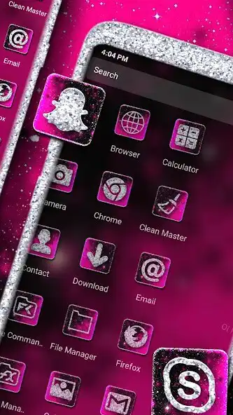 Play Black Pink Glitter Launcher Themes as an online game Black Pink Glitter Launcher Themes with UptoPlay