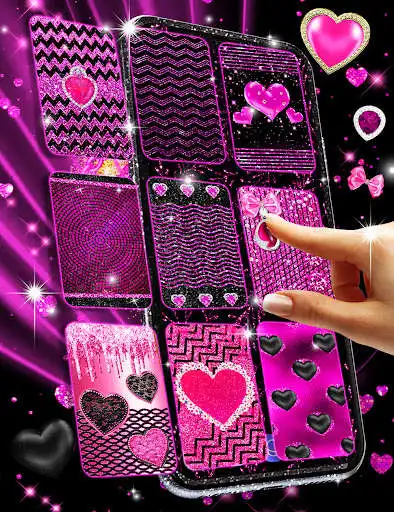 Play Black pink glitter wallpapers  and enjoy Black pink glitter wallpapers with UptoPlay