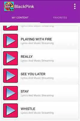 Play ﻿BlackPink Music and Lyric