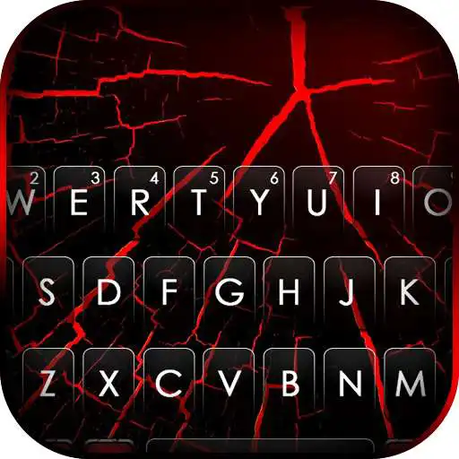 Play Black Red Crack Keyboard Background APK