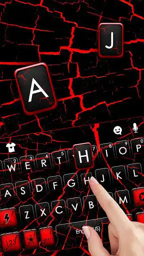 Play Black Red Crack Keyboard Background as an online game Black Red Crack Keyboard Background with UptoPlay