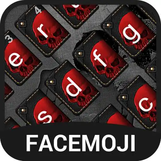 Free play online BlackRed Skull Flower Keyboard Theme for Snapchat APK