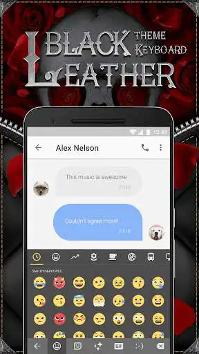 Play BlackRed Skull Flower Keyboard Theme for Snapchat