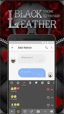 Play BlackRed Skull Flower Keyboard Theme for Snapchat