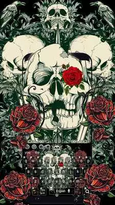 Play Black Rose Skull Keyboard