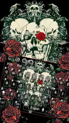 Play Black Rose Skull Keyboard