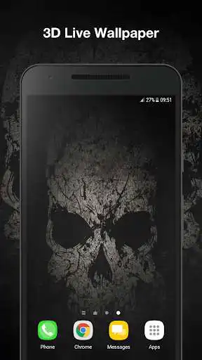Play Black Skull Live Wallpaper  and enjoy Black Skull Live Wallpaper with UptoPlay