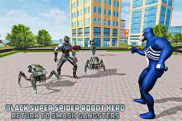 Play Black Spider Robot Hero