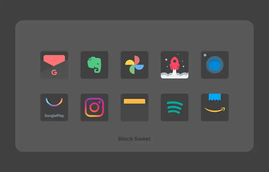 Play Black Sweet - Icon Pack  and enjoy Black Sweet - Icon Pack with UptoPlay