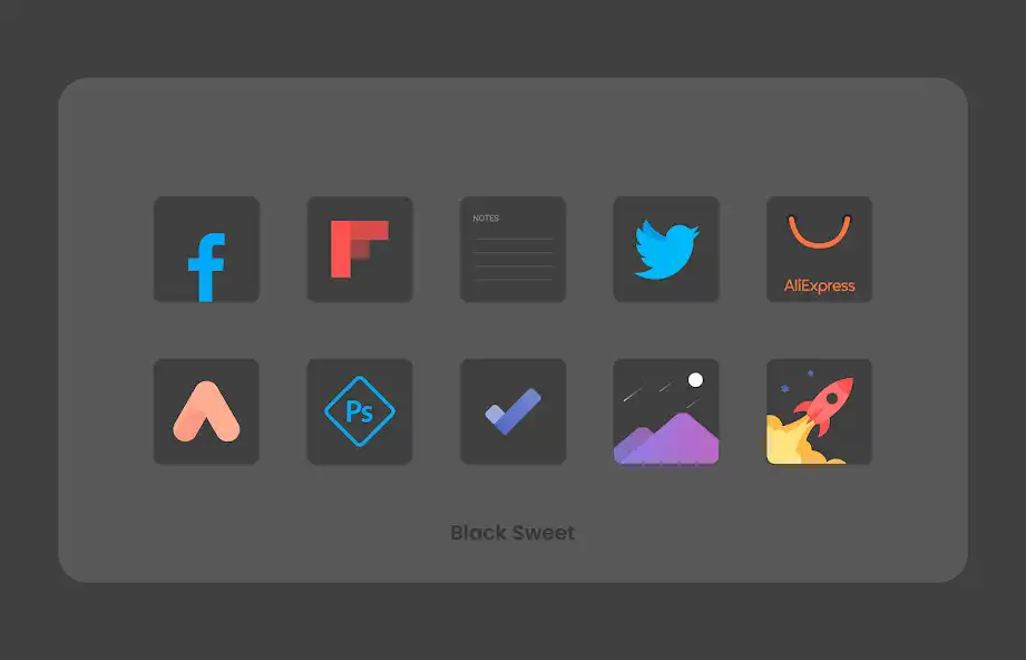 Play Black Sweet - Icon Pack as an online game Black Sweet - Icon Pack with UptoPlay