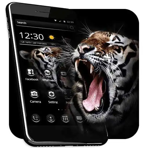 Free play online Black Tiger Theme & Lock Screen APK Free play online Black Tiger Theme & Lock Screen APK