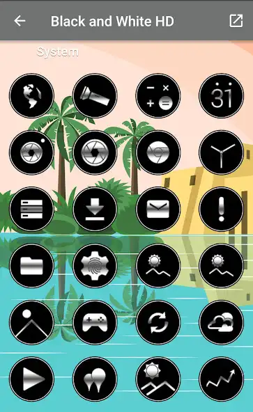 Play Black  White HD -Icon Pack  and enjoy Black  White HD -Icon Pack with UptoPlay