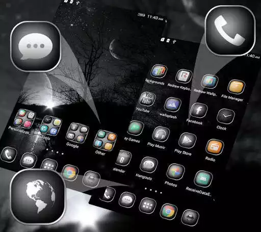 Play Black&White Launcher Theme  and enjoy Black&White Launcher Theme with UptoPlay