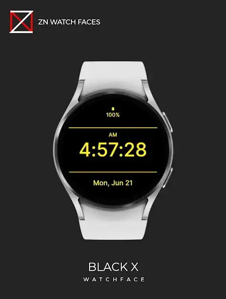 Play Black X Watch Face  and enjoy Black X Watch Face with UptoPlay