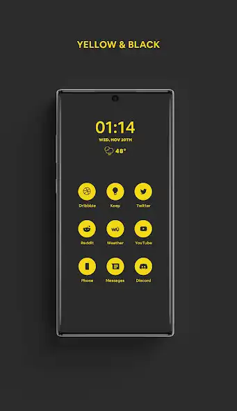Play Black  Yellow - A Flatcon Icon Pack  and enjoy Black  Yellow - A Flatcon Icon Pack with UptoPlay