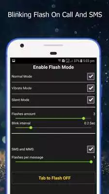 Play Blanking Flash On Call  SMS