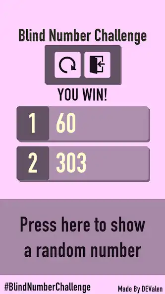 Play Blind Number Challenge as an online game Blind Number Challenge with UptoPlay