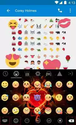 Play Blink Red Heart Emoji Keyboard