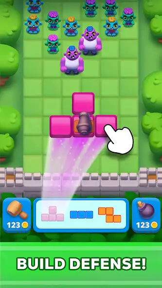 Play Block Blast Defense as an online game Block Blast Defense with UptoPlay