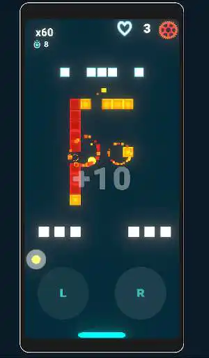 Play Block Breaker- Glowing Blockes as an online game Block Breaker- Glowing Blockes with UptoPlay
