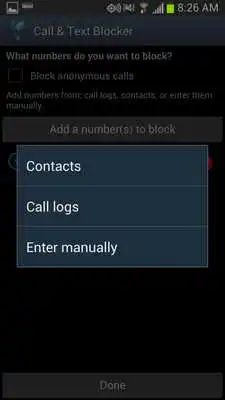 Play Block Calls, text, SMS