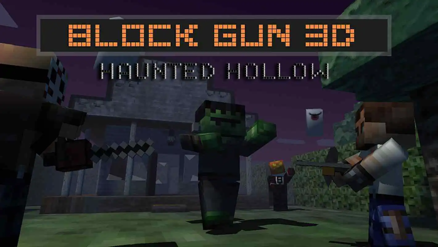 Play Block Gun 3D: Haunted Hollow
