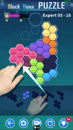 Play Block Hexa Puzzle as an online game Block Hexa Puzzle with UptoPlay