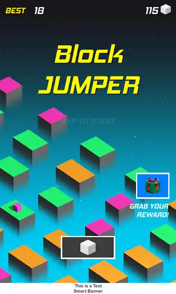 Play Block Jumper 3D retro as an online game Block Jumper 3D retro with UptoPlay
