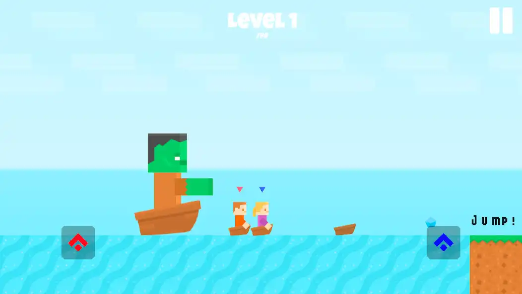Play Blockminer Run - 2 Player as an online game Blockminer Run - 2 Player with UptoPlay