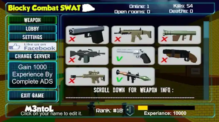 Play Blocky Combat Swat Edge 1.11 