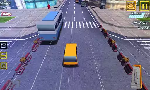 Play Blocky Highway Roads Racer 3D as an online game Blocky Highway Roads Racer 3D with UptoPlay