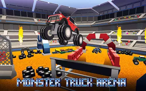 Play Blocky Monster Truck: Stunts Arena  and enjoy Blocky Monster Truck: Stunts Arena with UptoPlay
