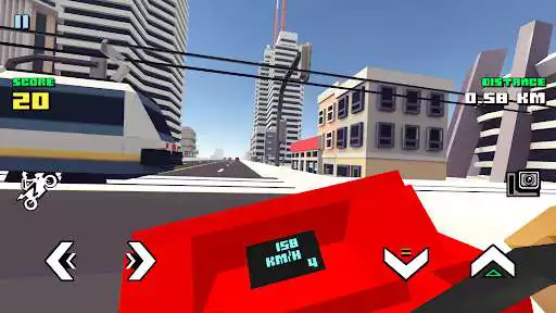 Play Blocky Moto Racing - motorcycle rider as an online game Blocky Moto Racing - motorcycle rider with UptoPlay