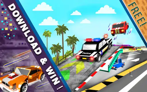 Play Blocky Police Wars: Crime Patrol Escape