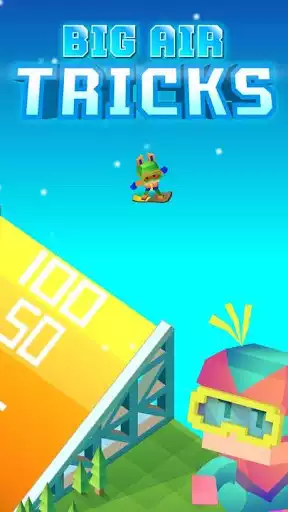 Play Blocky Snowboarding as an online game Blocky Snowboarding with UptoPlay
