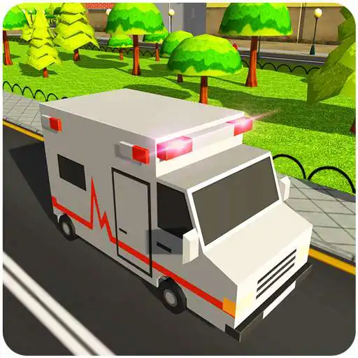 Free play online Blocky US Fire Truck  Army Ambulance Rescue Game APK