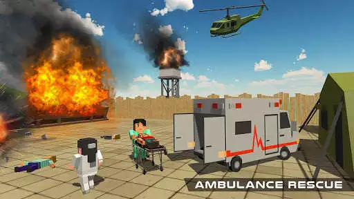 Play Blocky US Fire Truck & Army Ambulance Rescue Game  and enjoy Blocky US Fire Truck & Army Ambulance Rescue Game with UptoPlay