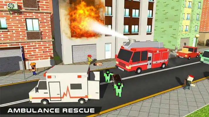Play Blocky US Fire Truck Army Ambulance Rescue Game Play Blocky US Fire Truck Army Ambulance Rescue Game
