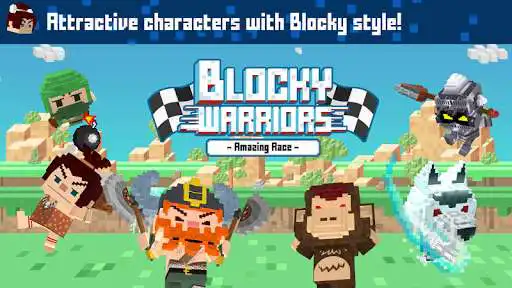 Play Blocky Warriors : Amazing Race  and enjoy Blocky Warriors : Amazing Race with UptoPlay