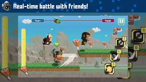 Play Blocky Warriors : Amazing Race as an online game Blocky Warriors : Amazing Race with UptoPlay