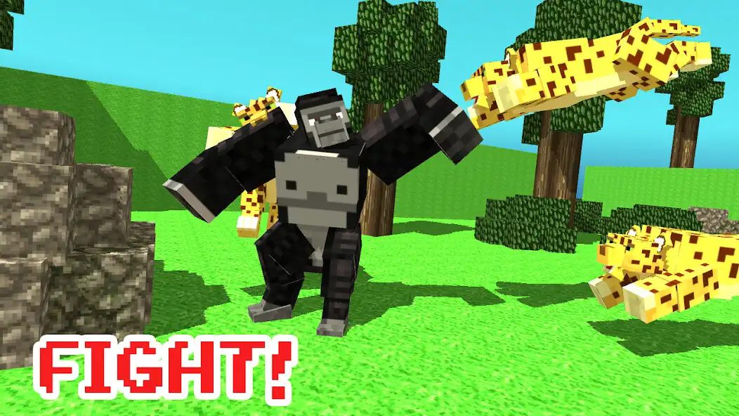 Play Blocky Wild Park: Gorilla Bash as an online game Blocky Wild Park: Gorilla Bash with UptoPlay