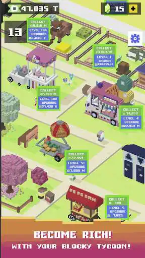 Play Blocky Zoo Tycoon - Idle Clicker Game! as an online game Blocky Zoo Tycoon - Idle Clicker Game! with UptoPlay