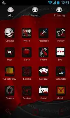 Play Blood Mask GO Launcher Theme