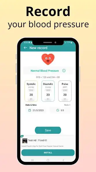 Play Blood pressure Tracker: BP Log as an online game Blood pressure Tracker: BP Log with UptoPlay