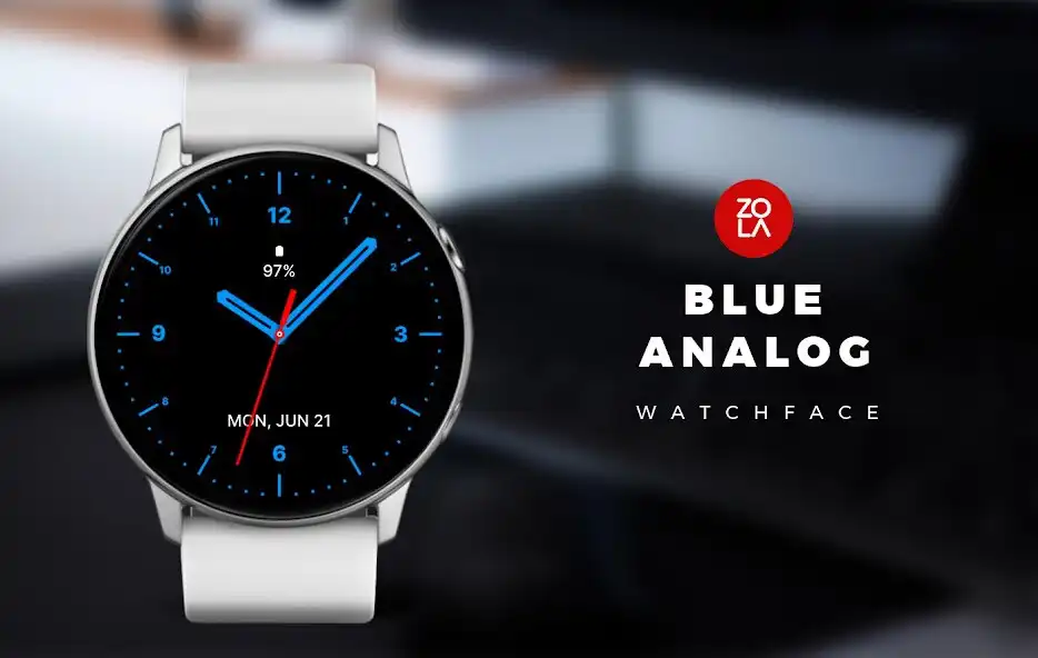 Play Blue Analog Watch Face  and enjoy Blue Analog Watch Face with UptoPlay