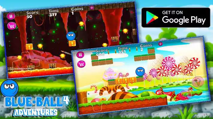 Play Blue Ball 4 : In the Wild Jungle Adventures