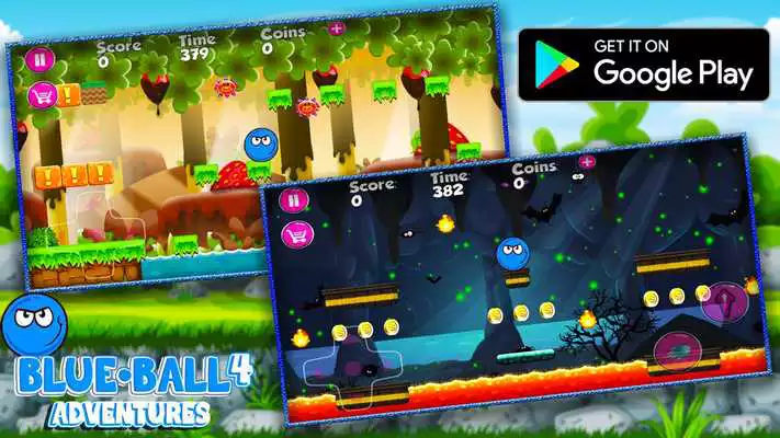 Play Blue Ball 4 : In the Wild Jungle Adventures