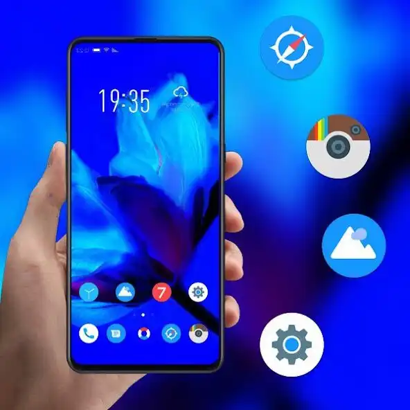 Play Blue bright flower tulip theme  and enjoy Blue bright flower tulip theme with UptoPlay